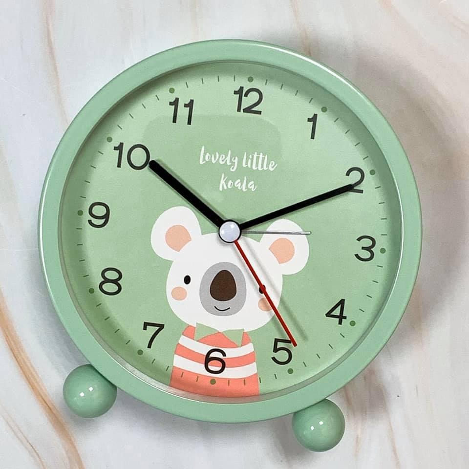 【快速出貨】鐵框靜音bi聲鬧鐘(貓咪/兔子/企鵝/無尾熊) 靜音鬧鐘 BI聲鬧鐘 造型鬧鐘 粉色鬧鐘 粉紅鬧鐘-細節圖2