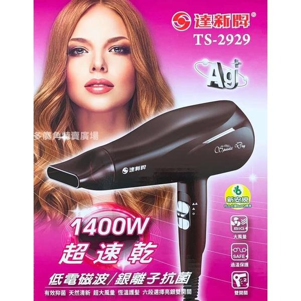 現貨 1400W超速乾銀離子抗菌雙開關吹風機-細節圖3