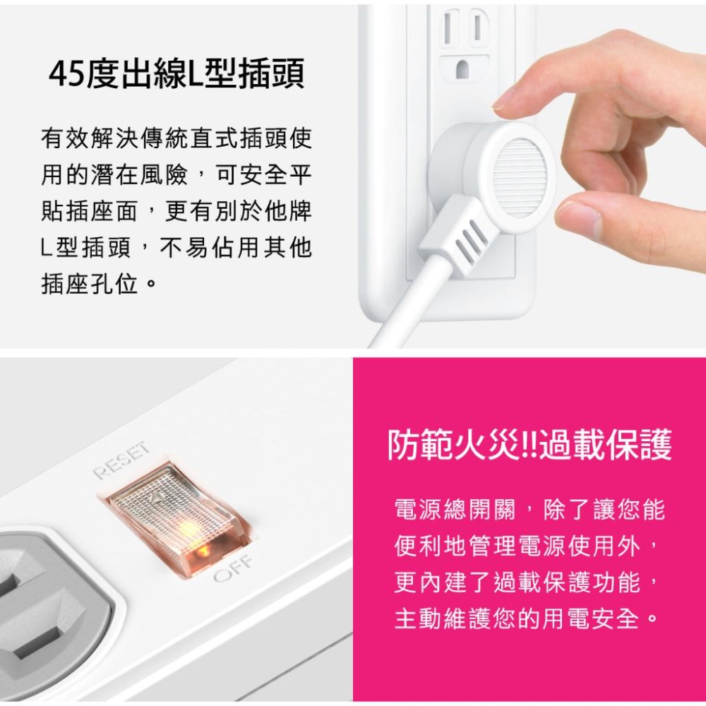 【快速出貨】1開3插3P延長線(四尺/八尺)  檢驗合格 八尺延長線 開關延長線 新安規-細節圖5