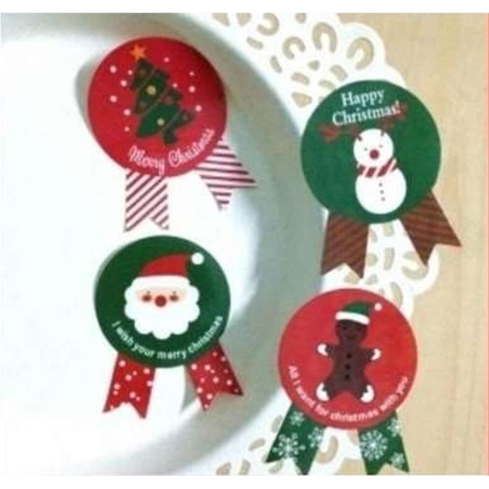 聖誕封口貼紙_50枚 禮物包裝 封口貼紙 聖誕禮物 聖誕 耶誕造型封口貼 包裝袋封口貼 裝飾創意貼紙-細節圖4