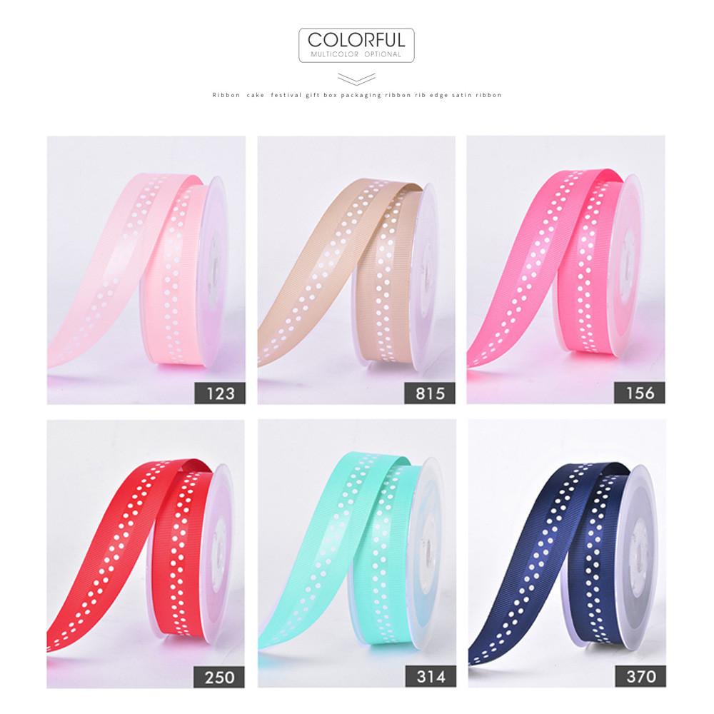 2.5cm羅紋邊圓點色丁印刷帶(顏色內祥)_圓點/100Y/卷 絲帶/羅紋織帶/鮮花緞帶/包裝緞帶/蛋糕緞帶/包裝絲帶-細節圖6