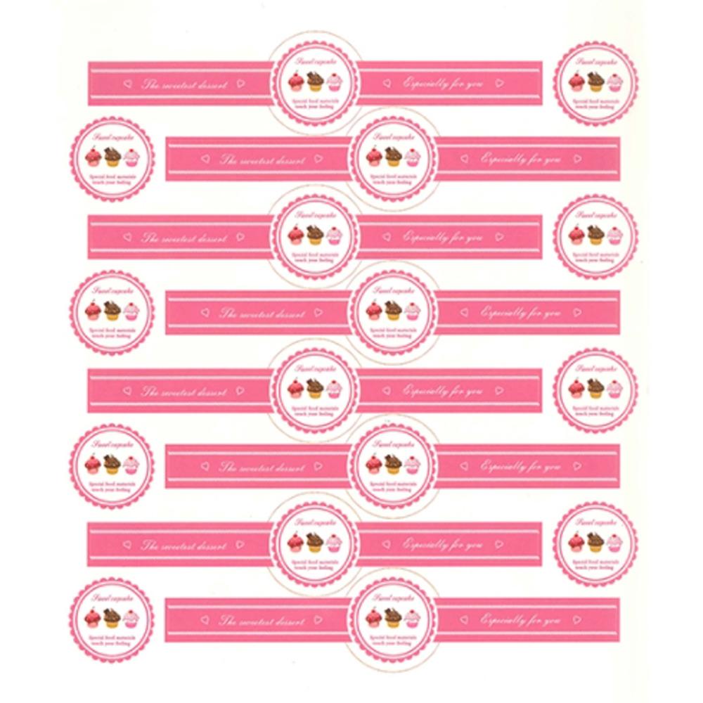 烘焙手作貼紙 甜點封口貼紙 長條貼紙 粉紅色 雙邊封口貼 布丁杯貼紙 奶酪杯貼紙 蛋糕杯貼紙 手作雙邊飲料封口貼 貼紙-細節圖6