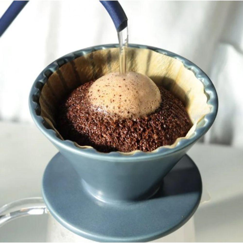 【柚子烘焙材料】Driver竹節陶瓷濾杯1-3cup(灰藍/灰綠)-細節圖2