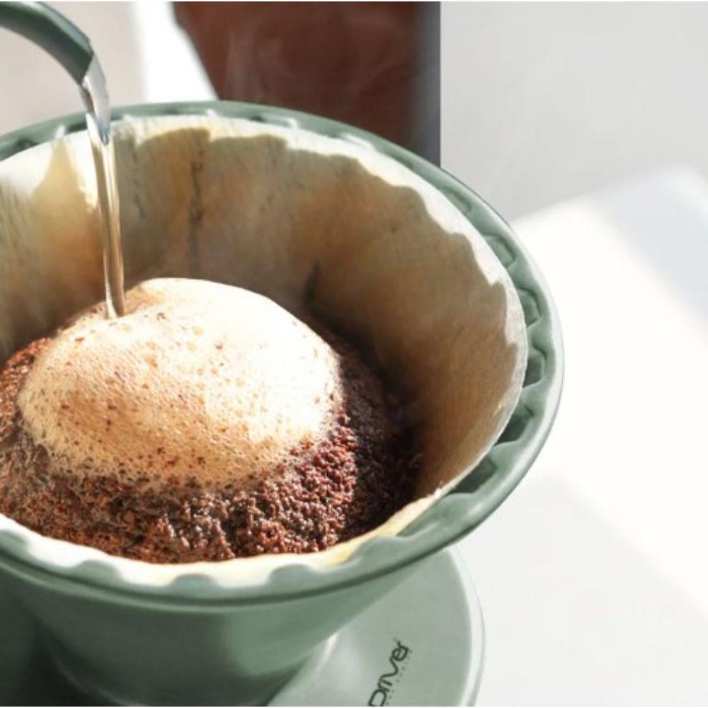 【柚子烘焙材料】Driver竹節陶瓷濾杯1-3cup(灰藍/灰綠)-細節圖8