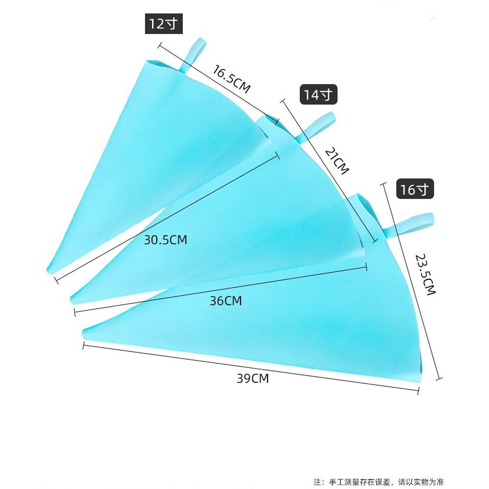 【柚子烘焙材料】硅膠裱花袋(藍色/12寸/14寸/16寸)奶油擠花袋 矽膠擠花袋 裱花袋 奶油袋擠花 擠奶油烘焙-細節圖5