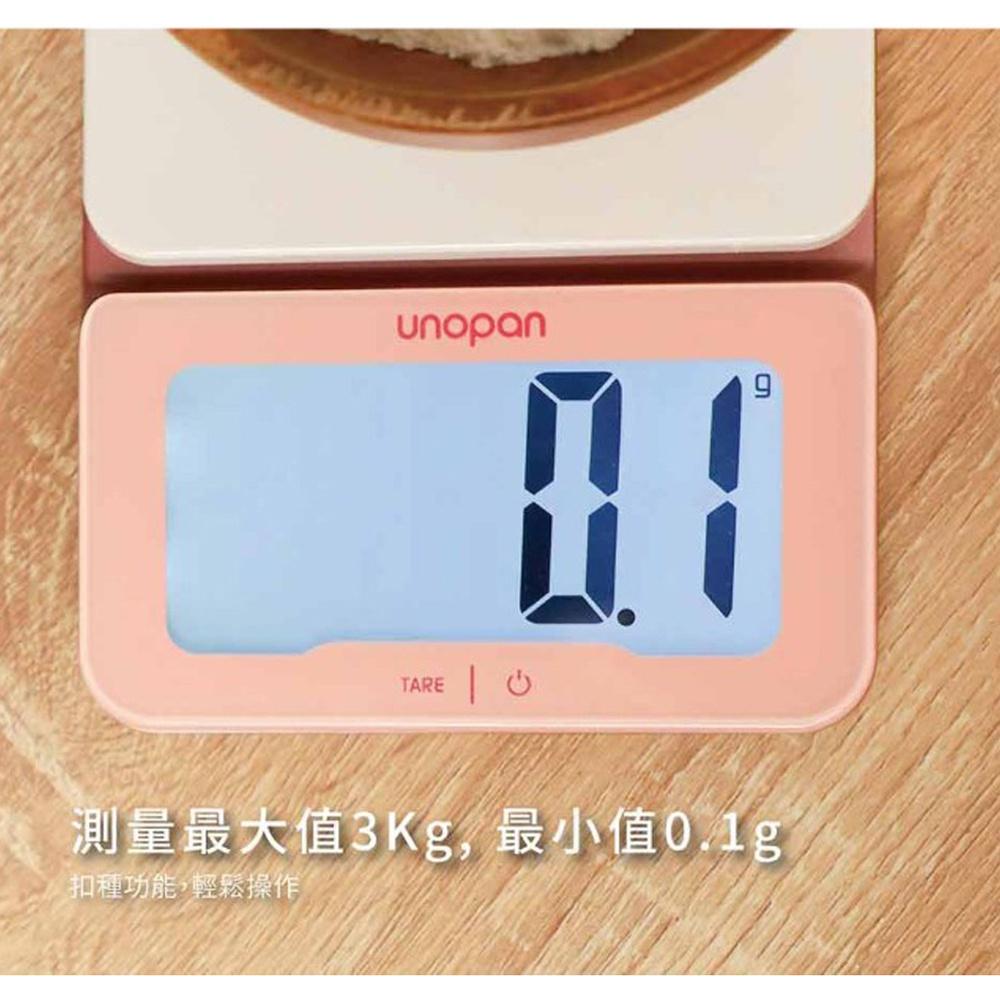 三能 UNOPAN 屋諾 大螢幕 廚房電子秤 3公斤 電子秤 3kg UN00107 白 廚房秤 料理秤(可承重3kg)-細節圖3