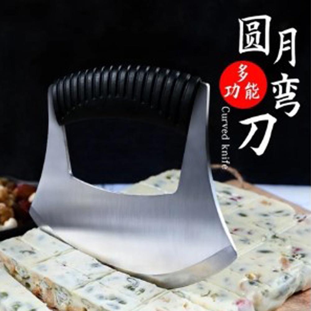 【柚子烘焙材料】巧手師 牛軋糖切糖刀 雪Q餅 切糖刀鏽鋼糖刀花生糖切刀雪花酥切糖刀弧形切刀具切割刀-細節圖6