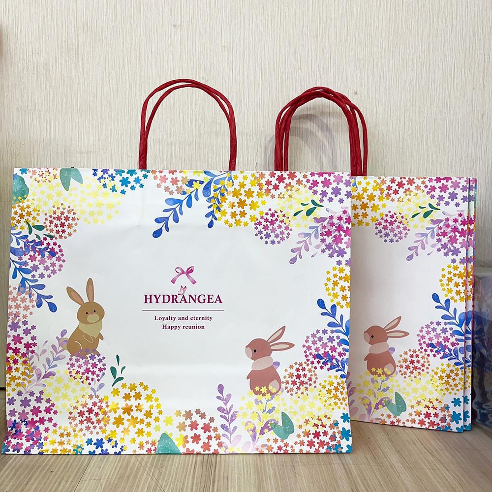 清繡禮盒提袋 花開富貴(霧油)提袋 中秋提袋 月餅提袋 禮盒提袋 手提袋 手提紙袋 紙袋 包裝提袋-細節圖4