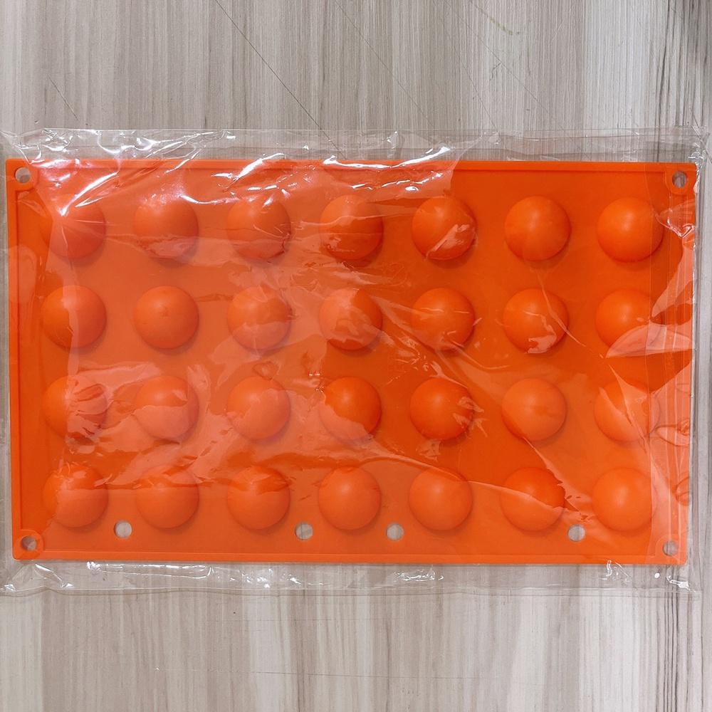 【柚子烘焙材料】一法 AHA 連孔半圓形矽膠模 半圓矽膠模 食品級 矽膠模 冰塊模 巧克力模 甜點模 蛋糕 乳酪球 果凍-細節圖7