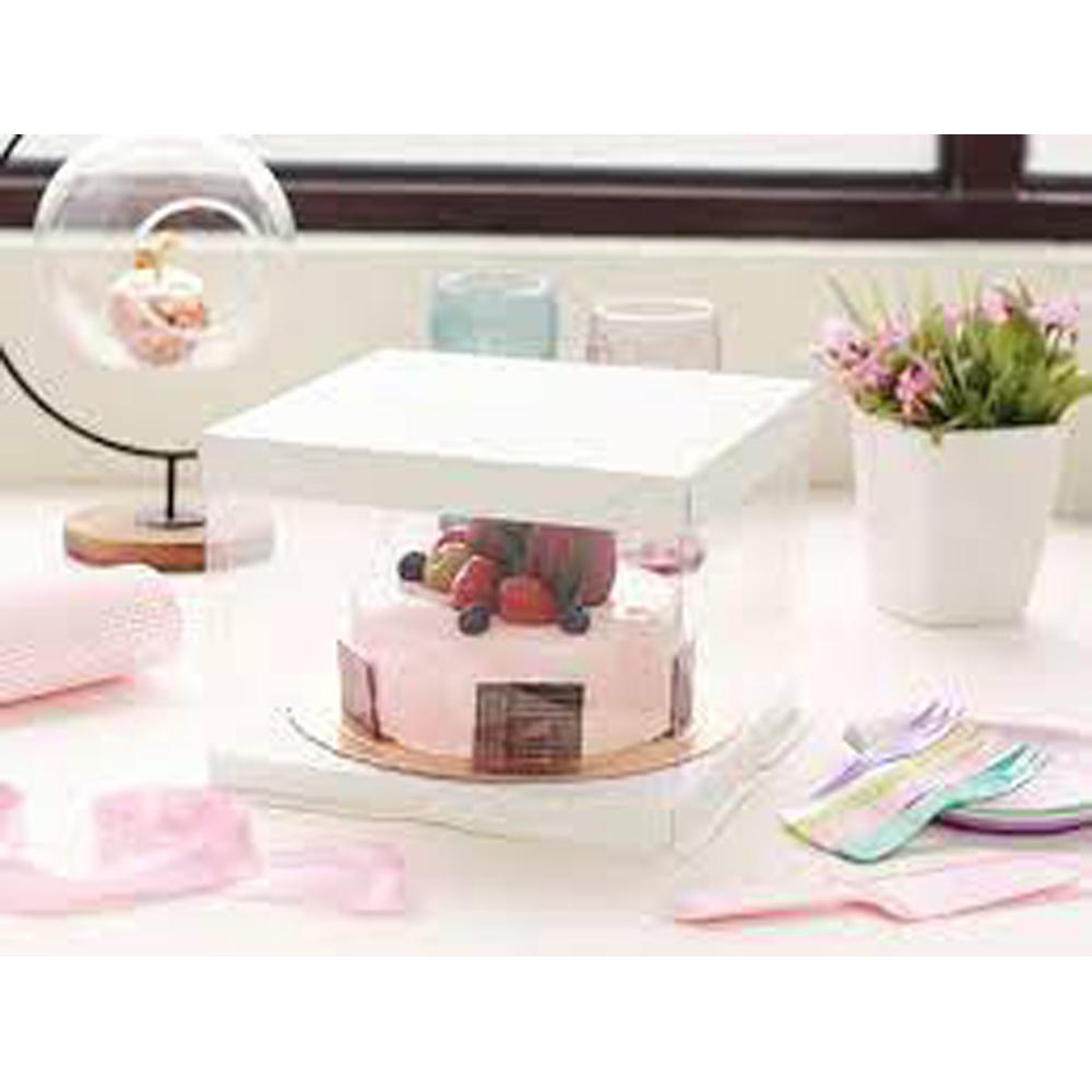【柚子烘焙材料】透明蛋糕盒 8吋 高蛋糕盒 (方形-單層高/雙層高)高透明盒 包裝盒 生日蛋糕盒 慕斯蛋糕盒 奶油蛋糕盒-細節圖6