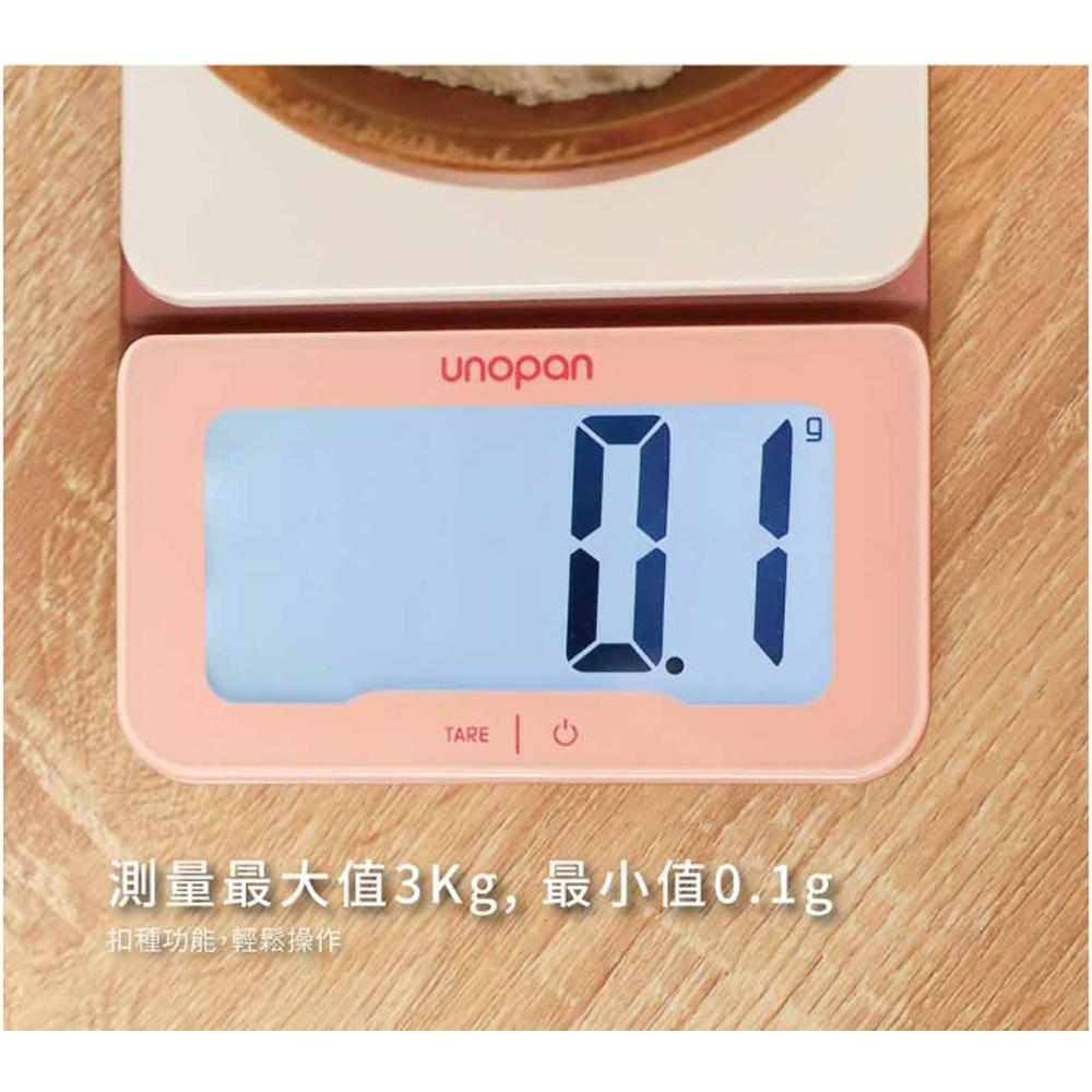 三能 UNOPAN 屋諾 大螢幕 廚房電子秤 3kg UN00105 玫瑰金 UN00106 黑 廚房秤 電子秤 料理秤-細節圖7