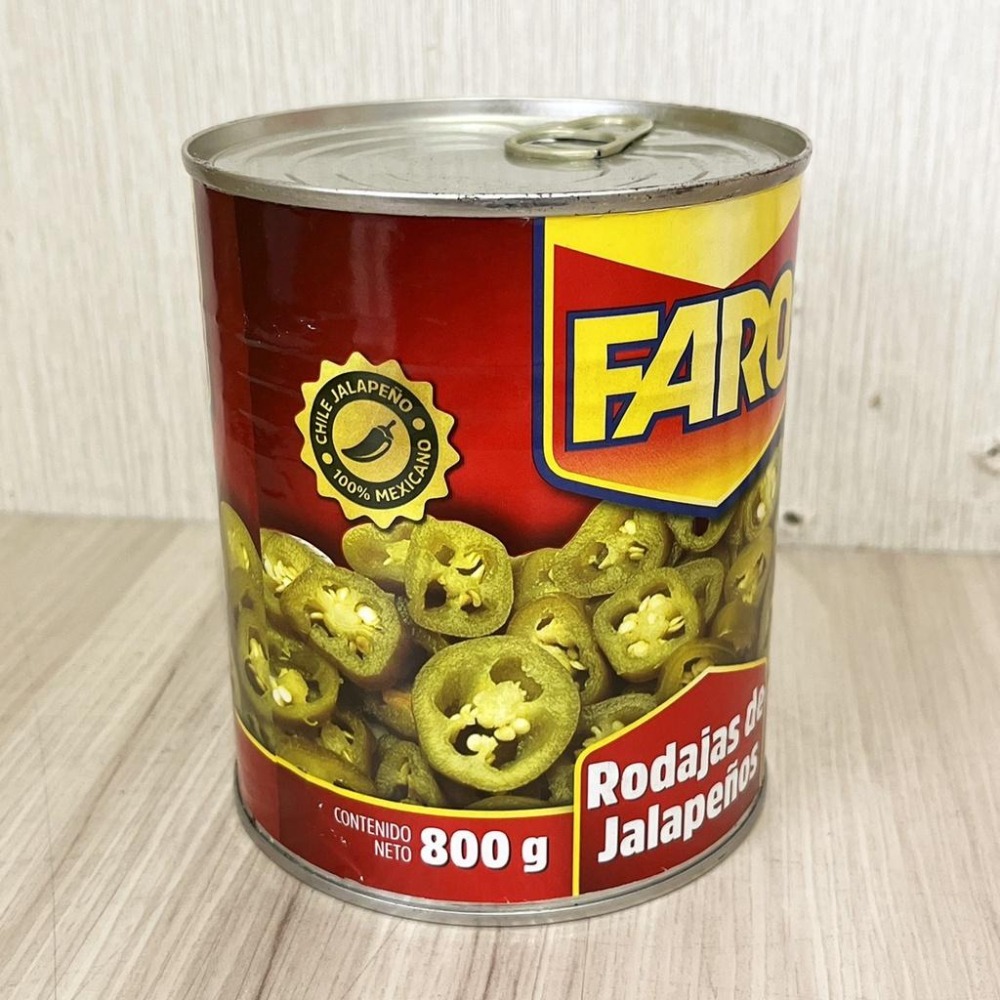 【柚子烘焙材料】FARO 墨西哥切片青辣椒 800g 墨西哥辣椒 墨西哥青辣椒 墨西哥青椒切片 青辣椒 切片 薄餅 披薩-細節圖4