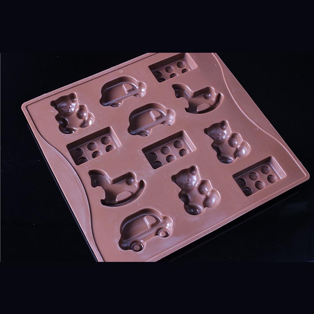 12連 巧克力矽膠模 矽膠模 巧克力模 翻糖模 冰格模 餅乾模 果凍模 布丁模 石膏模具 甜點模具 手工皂模-細節圖3