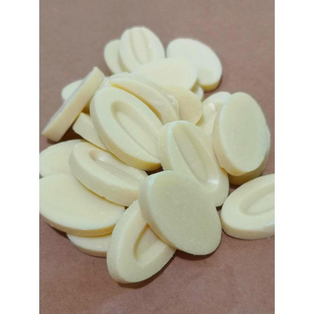 法國法芙娜 35%伊芙兒調溫白巧克力鈕扣 250g分裝(冷藏)法芙娜 35% 白巧克力 鈕扣 餅乾 冰淇淋 巧克力鈕扣-細節圖4