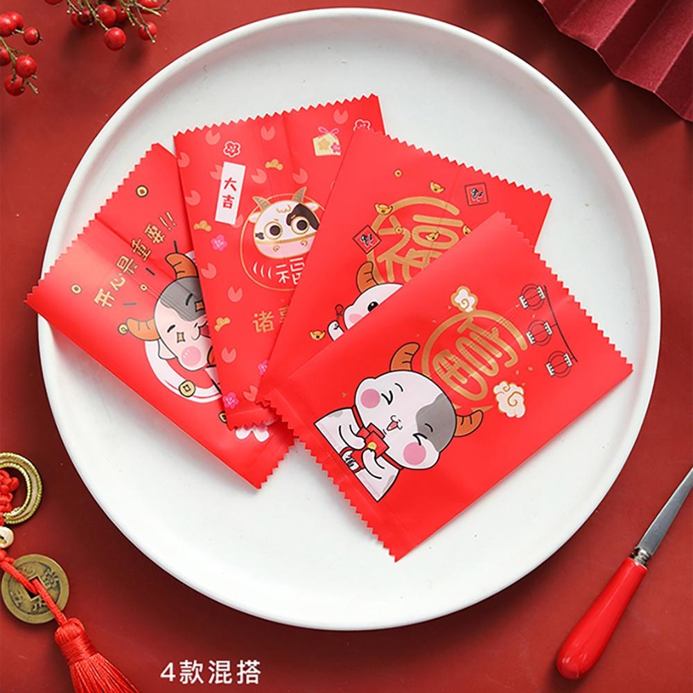 【柚子烘焙材料】奶棗牛軋糖點心包裝袋(7×10cm/100入) 新年款奶棗牛年牛軋糖烘焙點心包裝袋烘焙-細節圖4