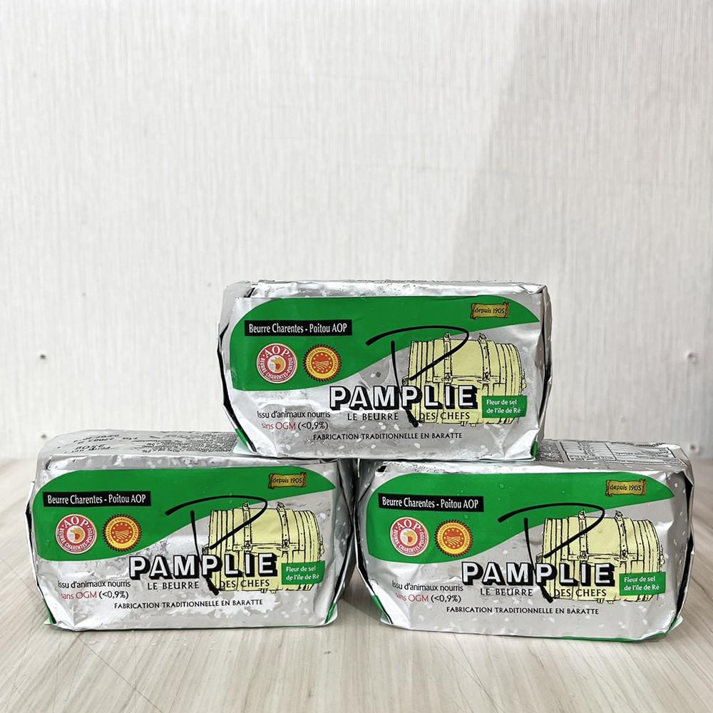 【柚子烘焙材料】法國潘普麗 PAMPLIE AOP 鹽之花發酵奶油 250g(冷凍)法國雷島 鹽之花 有鹽奶油 發酵奶油-細節圖2