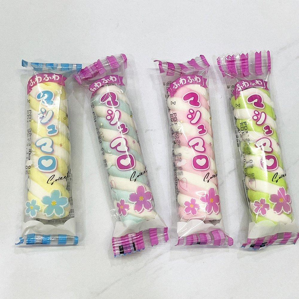 【柚子烘焙材料】Sucere彩色轉轉棉花糖 單條 7.5g 烤棉花糖 派對 節日慶典 超繽紛 小點心 棉花糖 顏色隨機-細節圖2