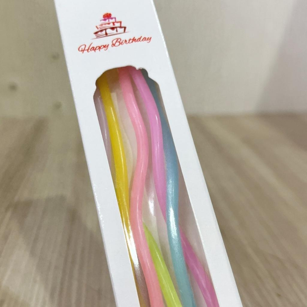 【柚子烘焙材料】蛋糕長型蠟燭 蛋糕長造型蠟燭 蛋糕裝飾  慶生蠟燭 派對蠟燭 造型蠟燭 派對粉彩長蠟燭 彩色螺旋造型蠟燭-細節圖5