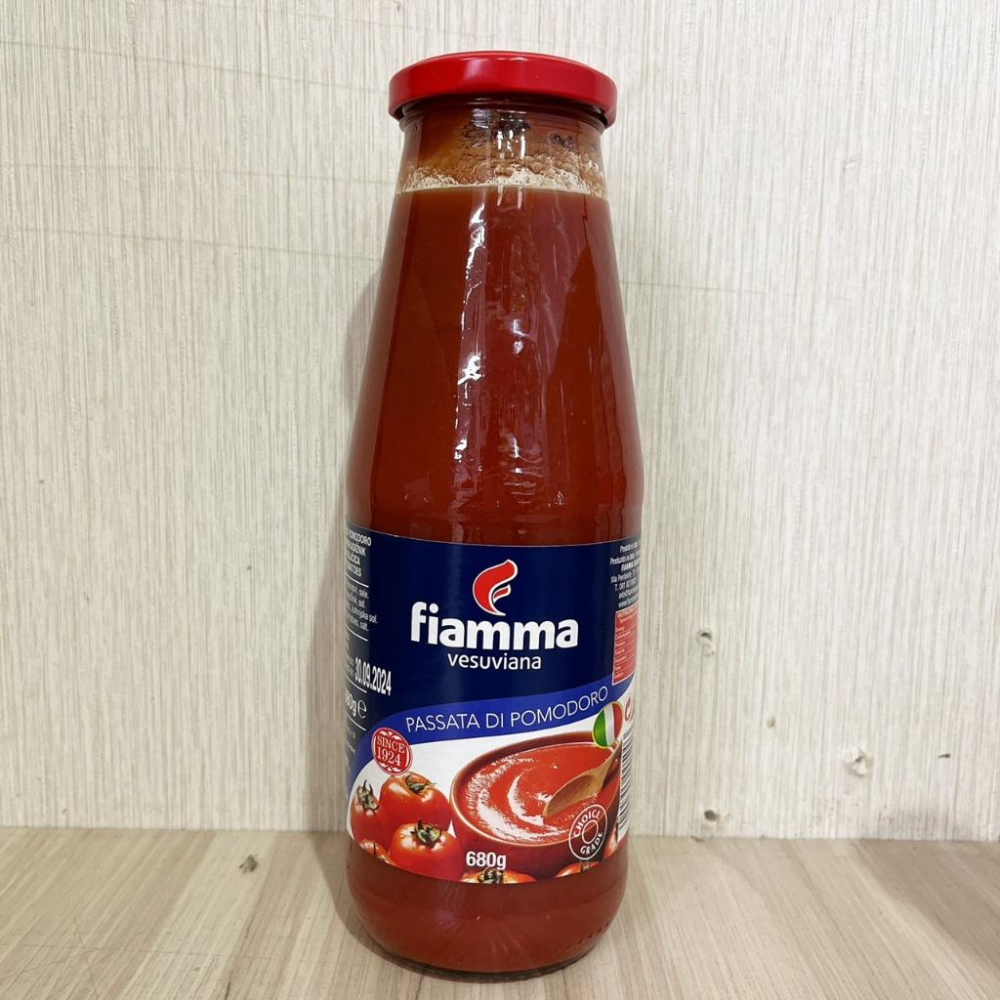 【柚子烘焙材料】Fiamma 蕃茄泥 義大利蕃茄泥 680g/罐 番茄醬 義大利麵 義大利進口 料理材料 義式蕃茄泥-細節圖2