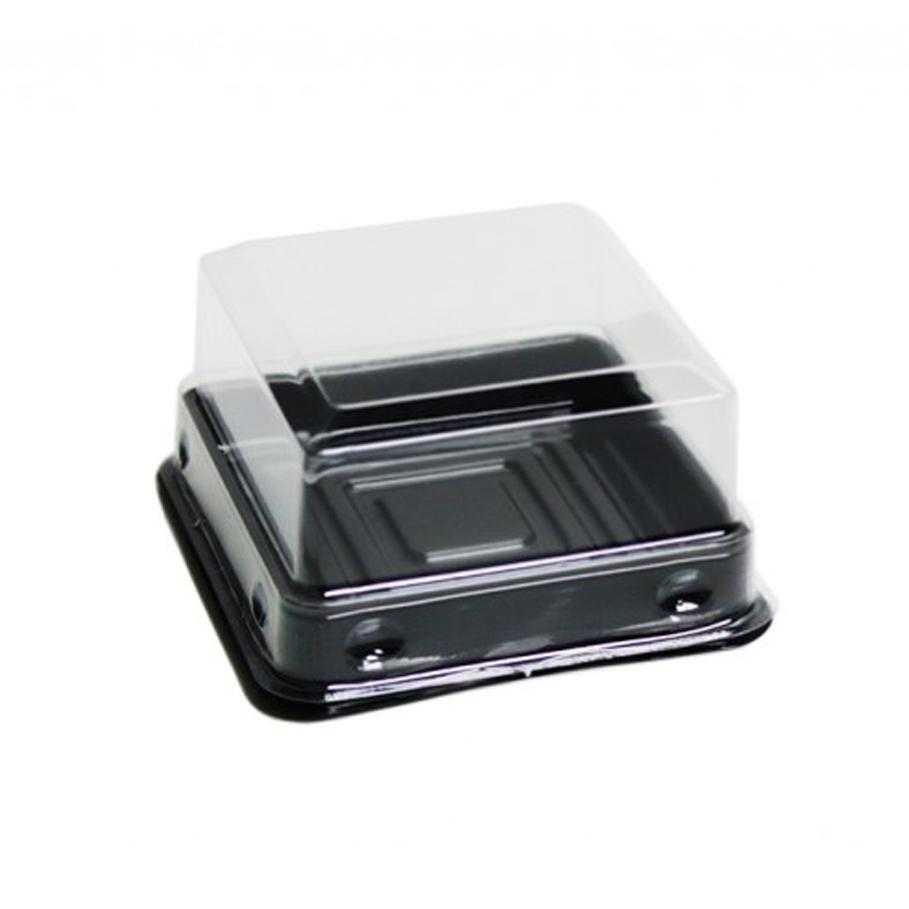 【柚子烘焙材料】50g 蛋黃酥盒50入 方型吸塑盒 單粒蛋黃酥盒 蛋黃酥 月餅盒 透明上蓋 月餅托 西點泡芙 中秋 月餅-細節圖3