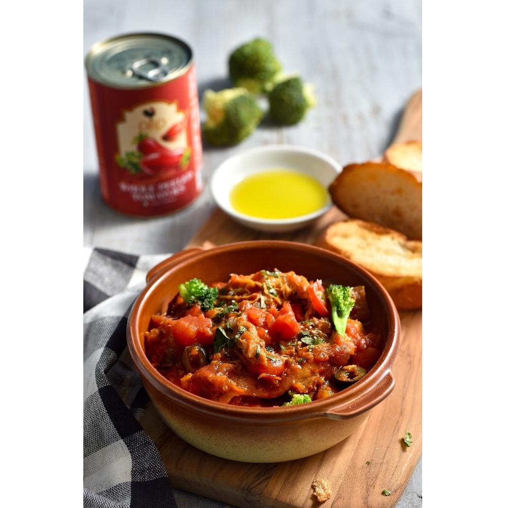 【柚子烘焙材料】ORO義大利去皮切丁番茄/整顆番茄 400g-細節圖8