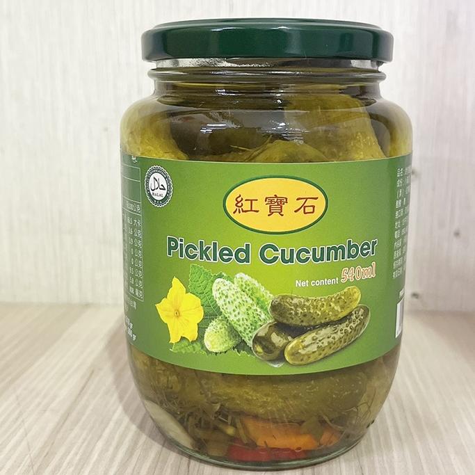 【柚子烘焙材料】紅寶石 迷你酸黃瓜 510ml 醃黃瓜 罐頭 醋漬 酸瓜 迷你瓜 蒔蘿 漢堡 大亨堡-細節圖2