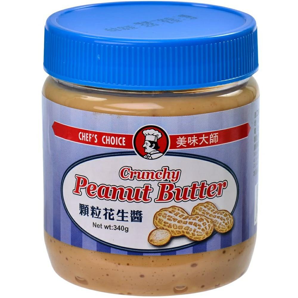 【柚子烘焙材料】美味大師 顆粒花生醬 340g/1kg 花生醬(藍蓋)美味大師顆粒花生醬 吐司 三明治 厚片 麵包 抹醬-細節圖2