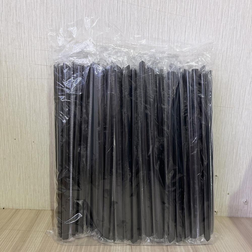 【柚子烘焙材料】斜口透明吸管 單支 獨立包裝 黑色吸管 粗/細 黑斜口吸管 黑塑膠吸管 飲料吸管 透明波霸吸管 免洗吸管-細節圖8
