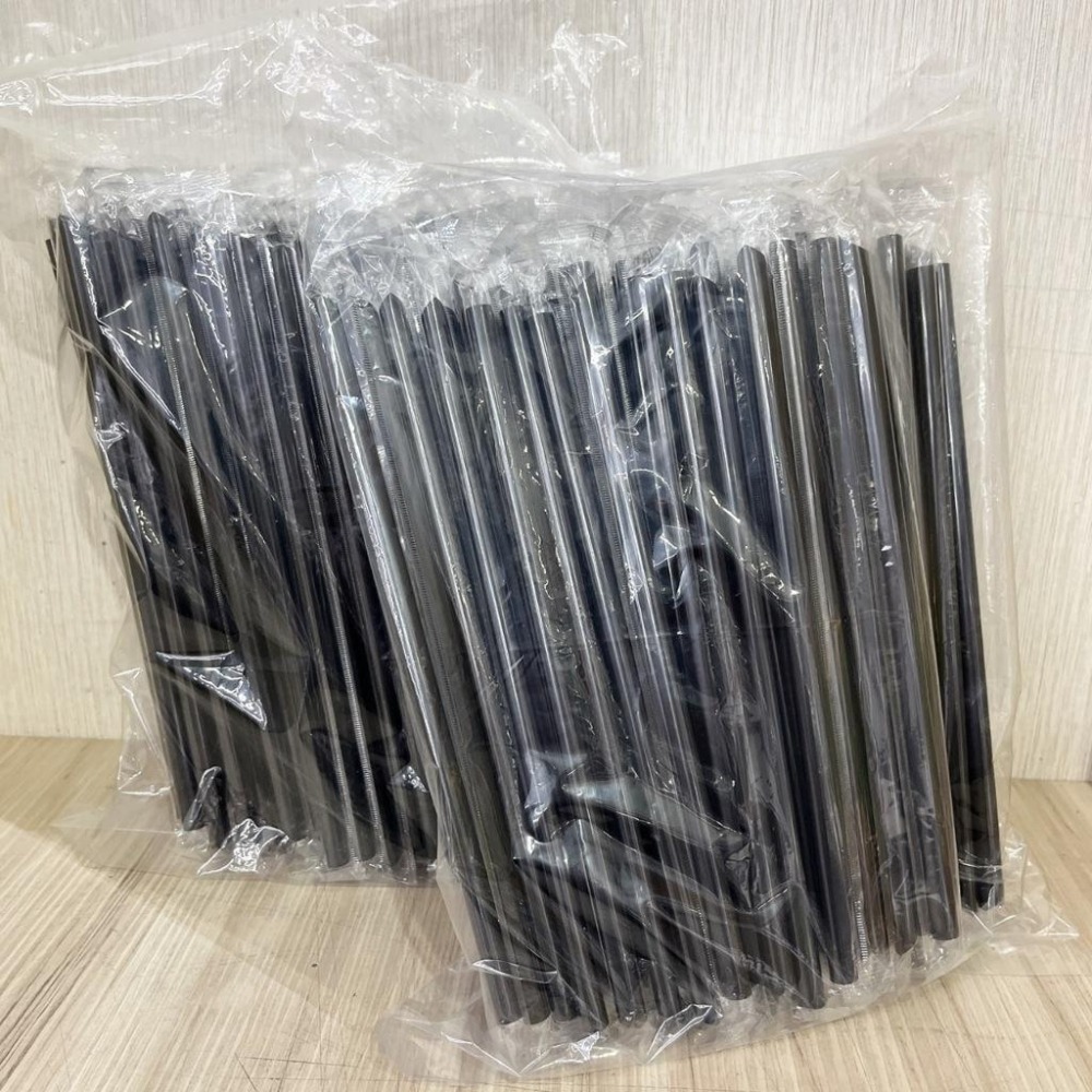【柚子烘焙材料】斜口透明吸管 單支 獨立包裝 黑色吸管 粗/細 黑斜口吸管 黑塑膠吸管 飲料吸管 透明波霸吸管 免洗吸管-細節圖9