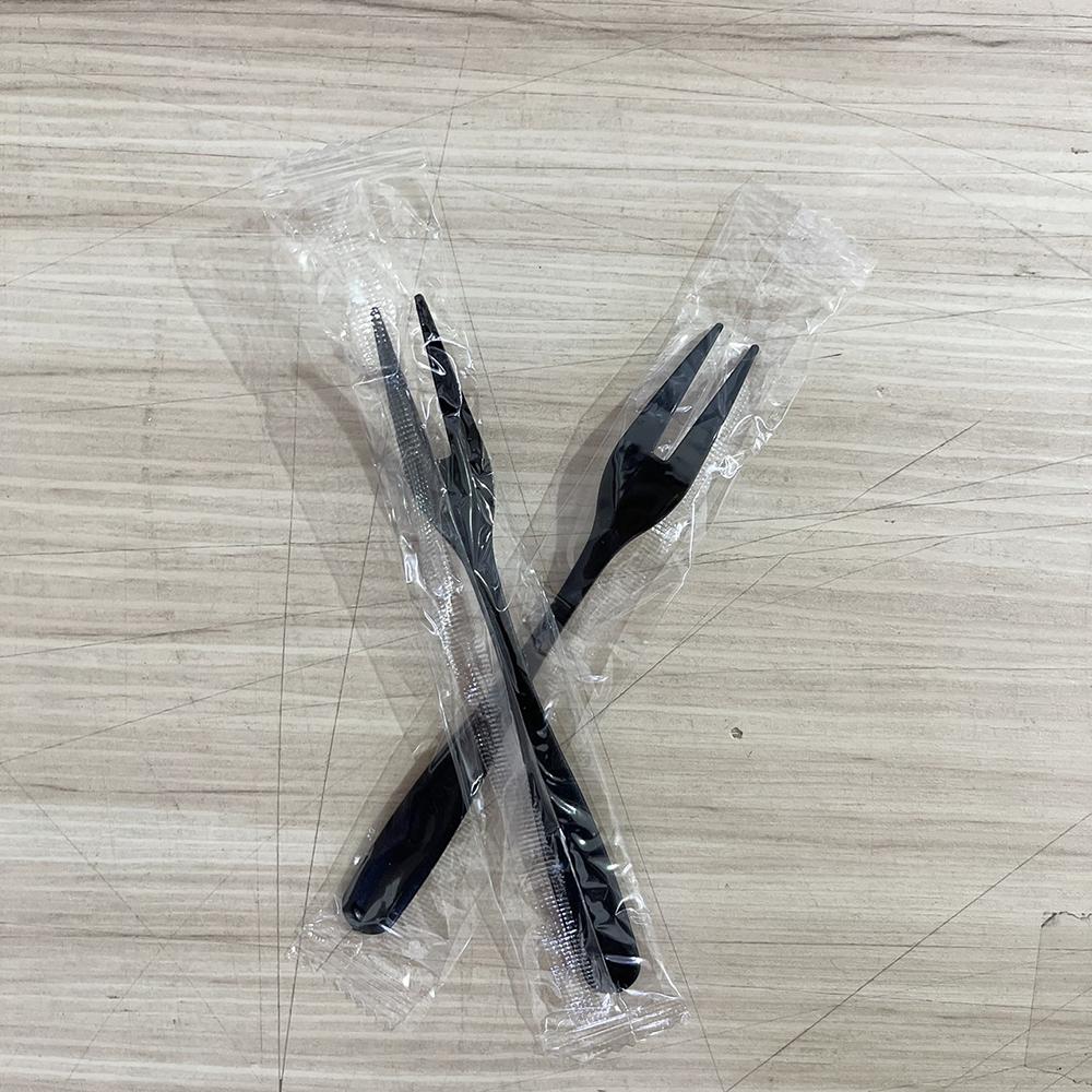 單枝包裝 2齒叉 黑色 二齒蛋糕叉 馬卡龍水果 甜點 叉子 點心叉 彩色三齒叉 塑膠叉 蛋糕叉-細節圖5