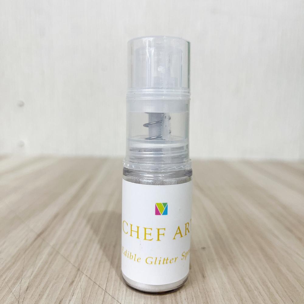 【柚子烘焙材料】噴式亮粉 CHEF ART噴式亮粉  2.3g 金色/銀色 食用 金粉 銀粉 乾粉噴霧瓶 附著力佳 烘焙-細節圖7