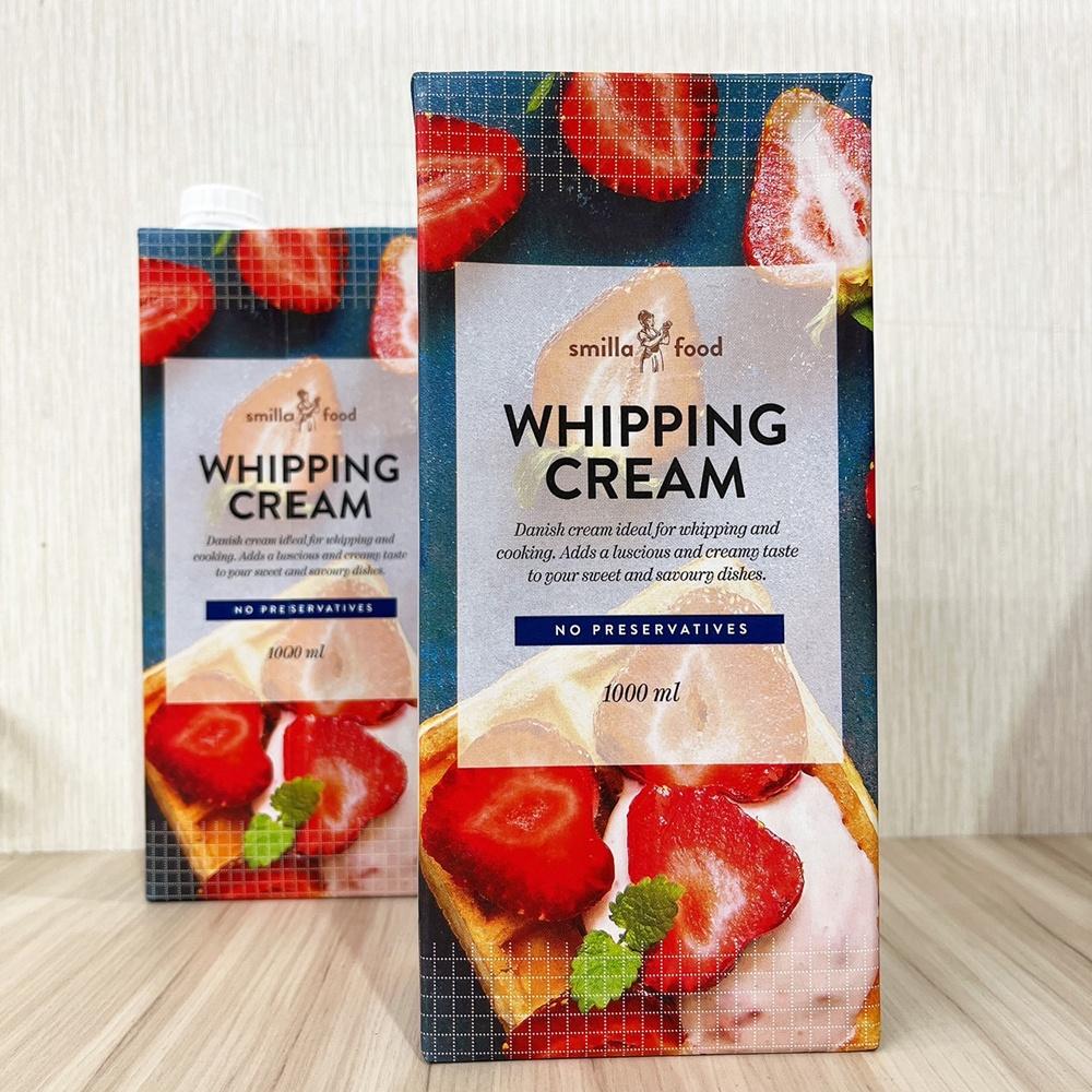 【柚子烘焙材料】丹麥 Smilla 動物性鮮奶油 36%(1L)(需冷藏)微笑 Smilla 36%動物鮮奶油 打發奶油-細節圖2