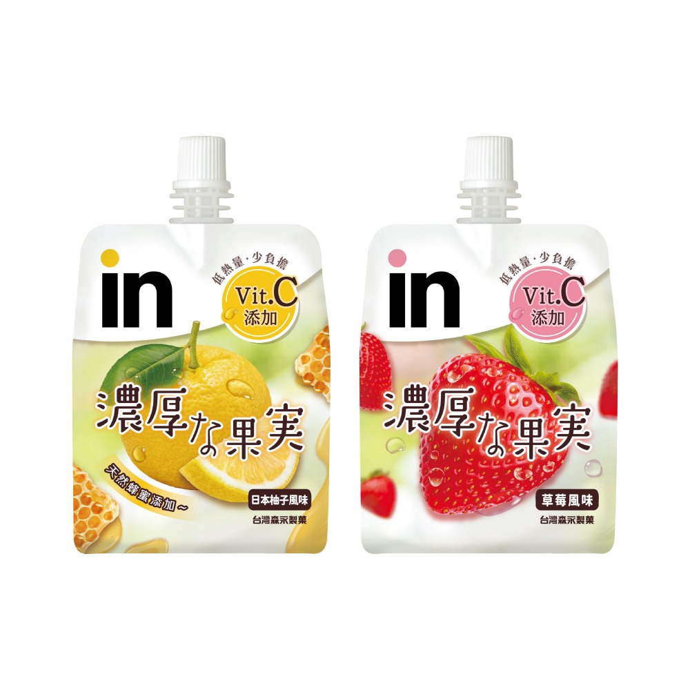 【台灣森永】in濃厚果實果凍24入組(草莓/蜂蜜柚子)-細節圖2
