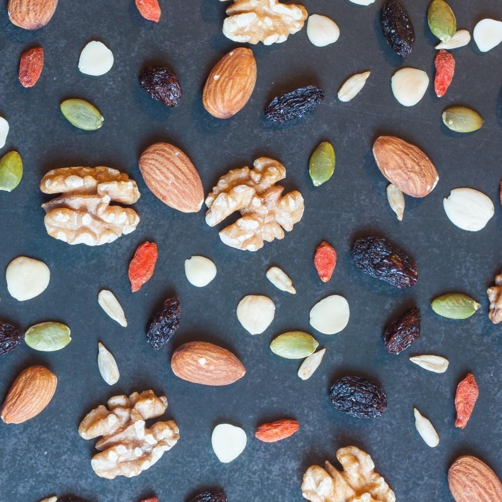 頂級綜合無調味果實/腰果、杏仁果、核桃、南瓜子、杏仁片、枸杞、葡萄乾、葵花子/1入(250g/包)-細節圖4