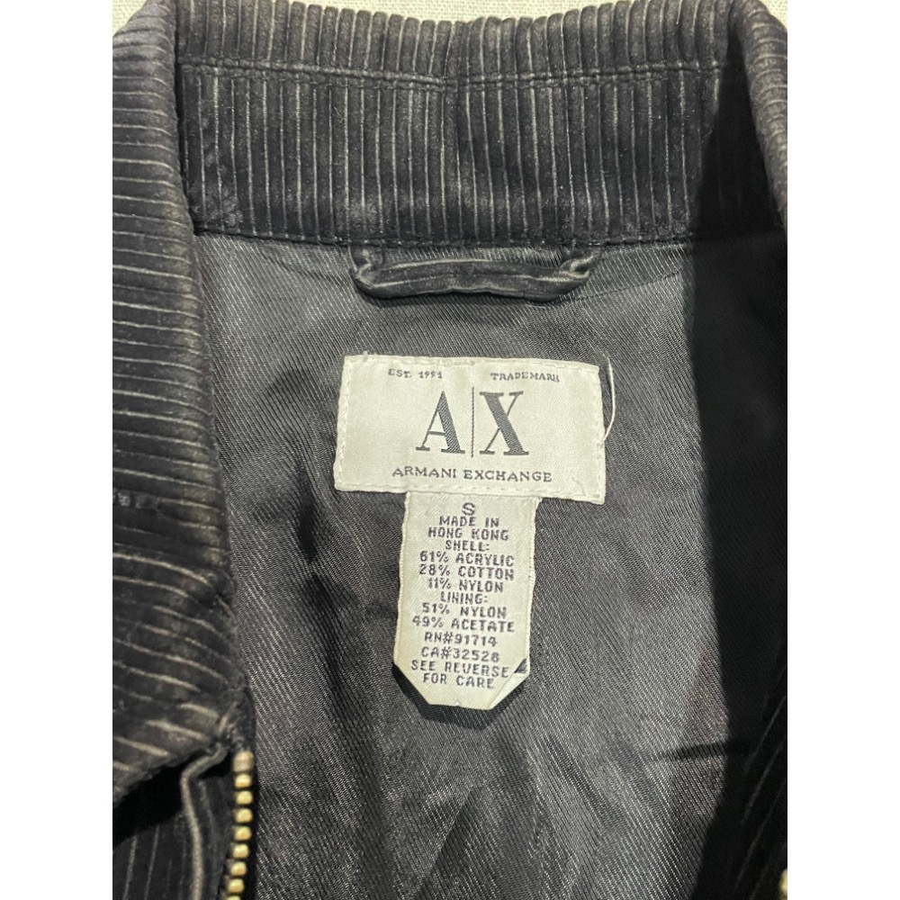 Armani Exchange AX 燈芯絨教練外套 翻領外套 男 二手 古著-細節圖5