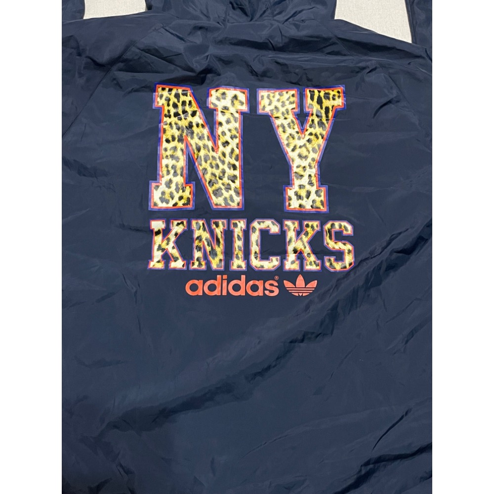 Adidas New York Knicks 連帽運動防風外套 薄外套 男 二手 古著-細節圖8