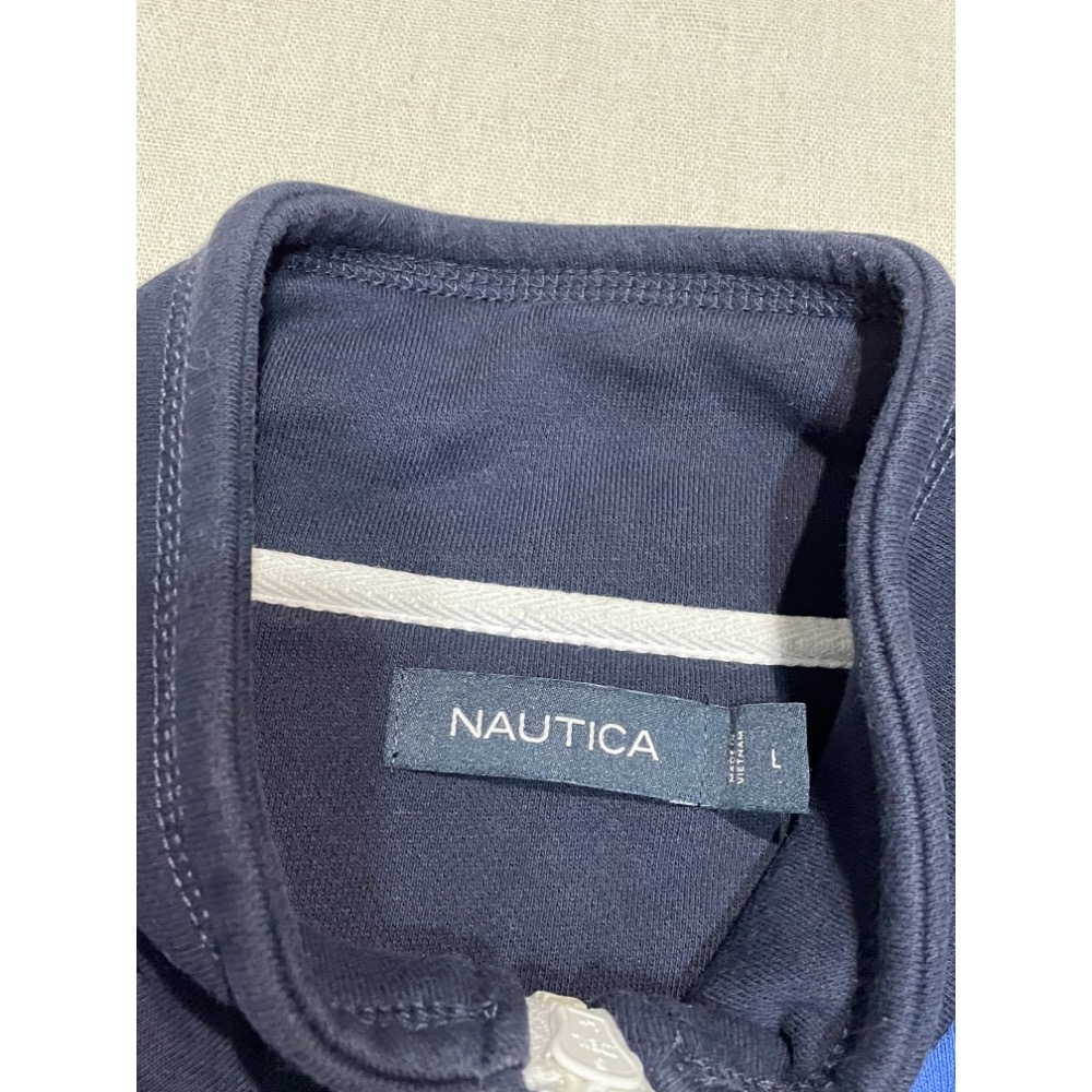 Nautica 立領運動外套 復古拼接 薄外套 男 二手 古著-細節圖2