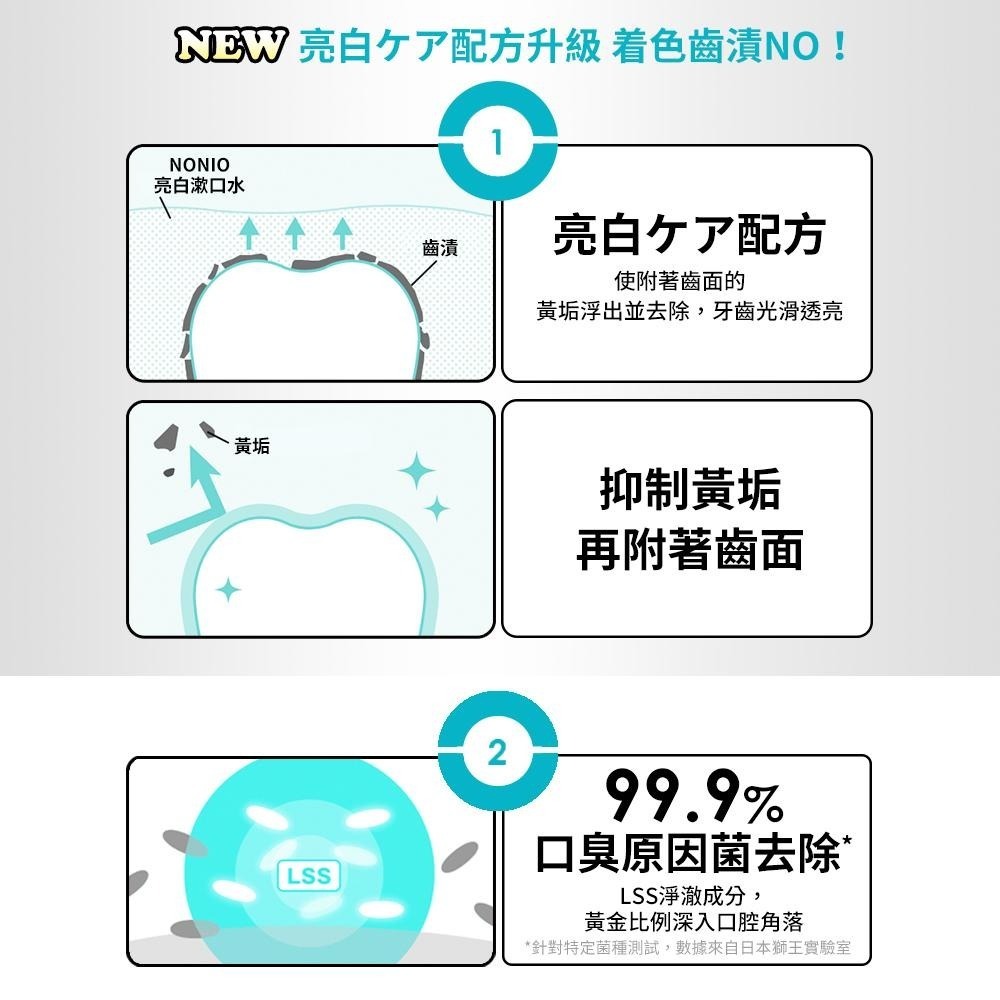 日本獅王LION NONIO終結口氣漱口水 浸潤薄荷/晶燦亮白/澄橘薄荷 600ml 多入組│台灣獅王官方旗艦店-細節圖4