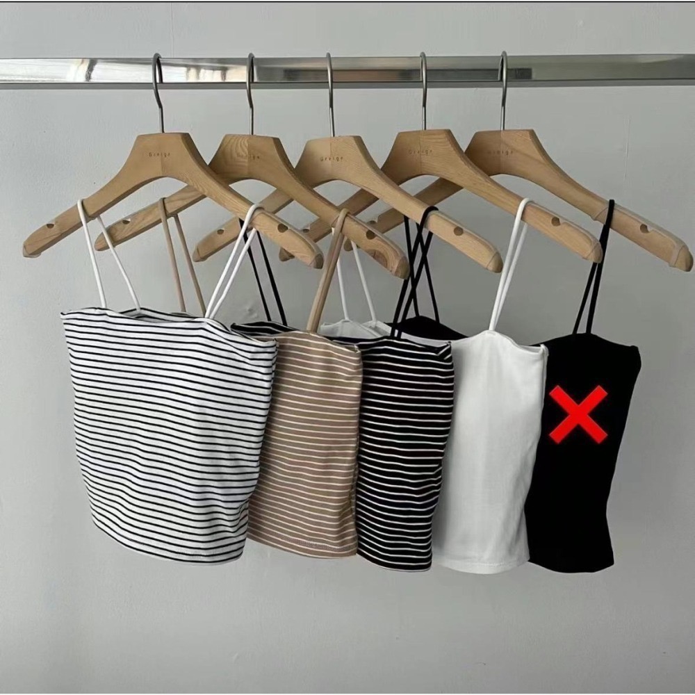 結束營業現貨出清❣️玖月。September❣️ 正韓 春夏必備單品細肩平口罩杯小可愛 2403B01-細節圖8