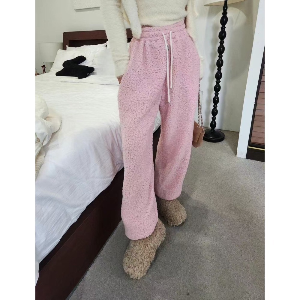 結束營業現貨出清❣️玖月。September❣️正韓 暖暖QQ羔羊毛 鬆緊休閒長褲 2412B05-細節圖6