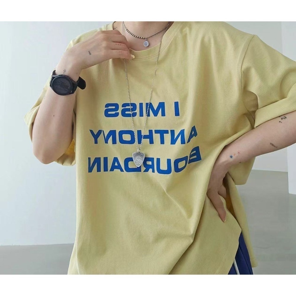 結束營業現貨出清❣️玖月。September❣️正韓 嬌小歐膩家 配色英文字長版Tee 2505A04-細節圖2