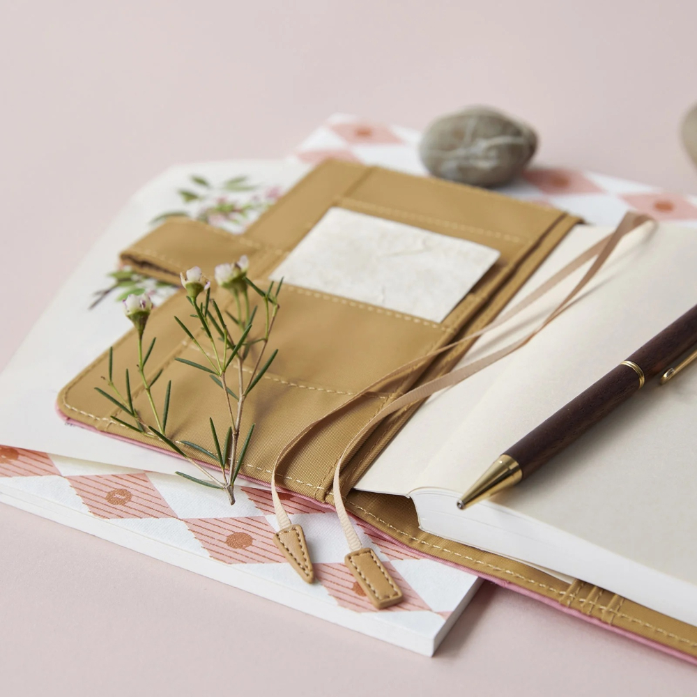 【預購】HOBO日手帳外皮 A6文庫本 櫻並木 櫻花粉 純色系列 書皮 書衣 Hobonichi HOBO手帳-細節圖5