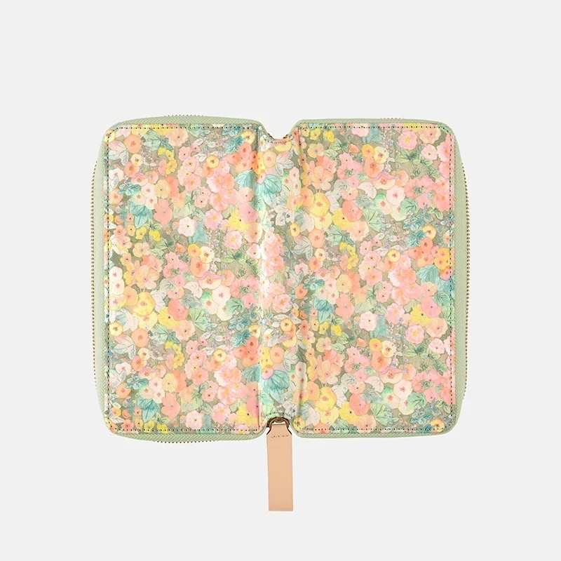 【現貨】HOBO日Weeks收納包 Hollyhocks（Orange）英國Liberty Fabrics 週手帳拉鍊包-細節圖6
