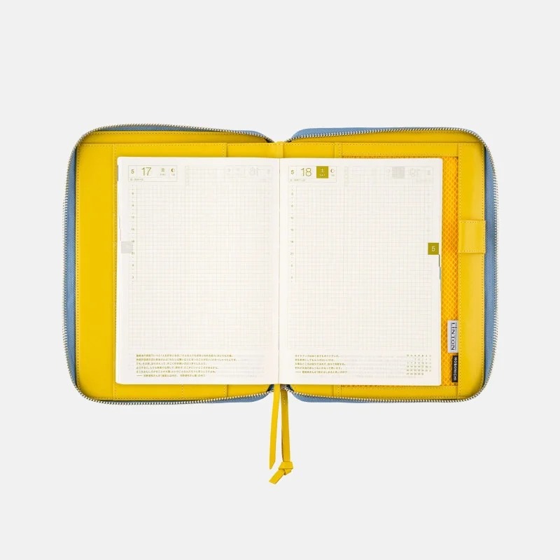 HOBO日手帳外皮 A5大本 LINTON Vacances 假期 書皮 書衣 拉鍊包 Hobonichi-細節圖8