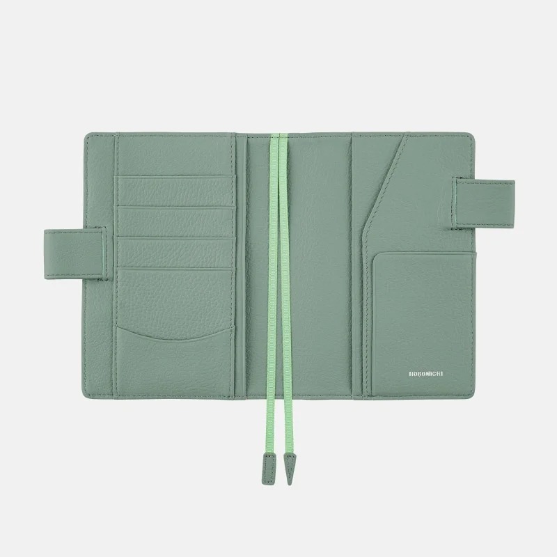 【預購】HOBO日手帳外皮 A6文庫本 Water green 牛皮書衣 水綠色 牛革 書皮 Hobonichi-細節圖8