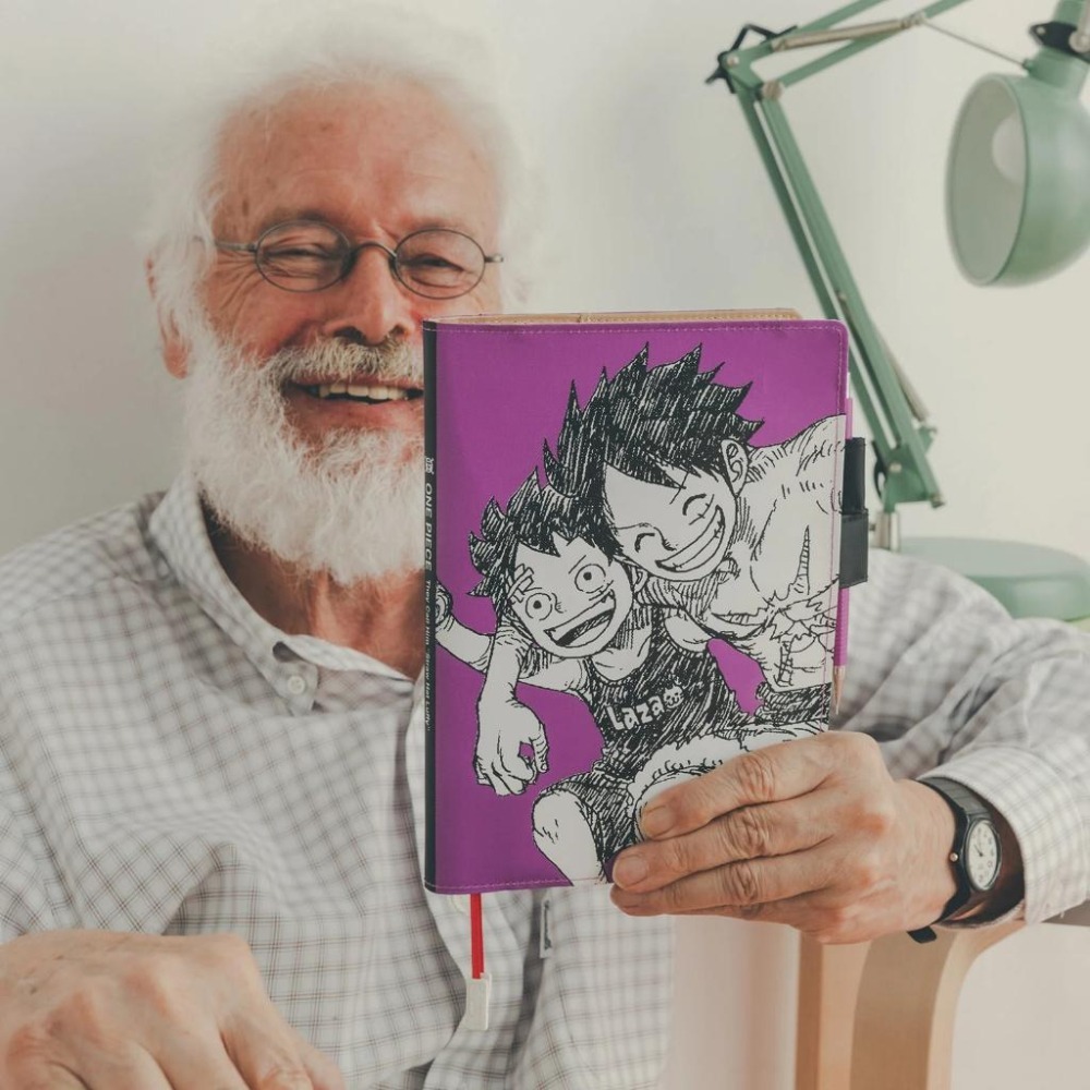 【現貨】HOBO日手帳外皮 A5大本 ONE PIECE 草帽小子魯夫 PURPLE 海賊王 航海王 書皮 書衣-細節圖2