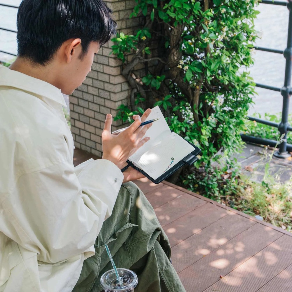 【現貨】HOBO日手帳外皮 A6文庫本 條紋海軍藍 Gentle stripe 西裝外套 羊毛 書皮 書衣-細節圖7