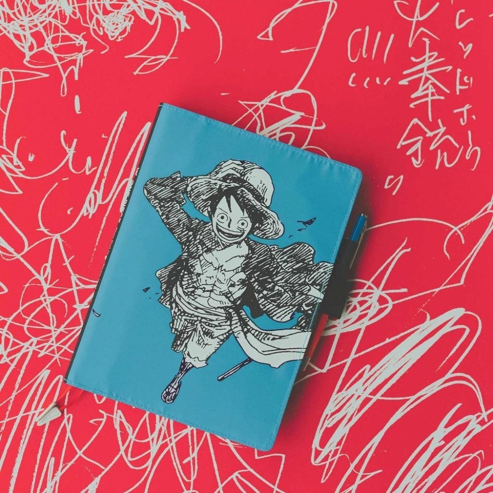 【現貨】HOBO日手帳外皮 A5大本 ONE PIECE 草帽魯夫 BLUE 海賊王 航海王 書皮書衣-細節圖2