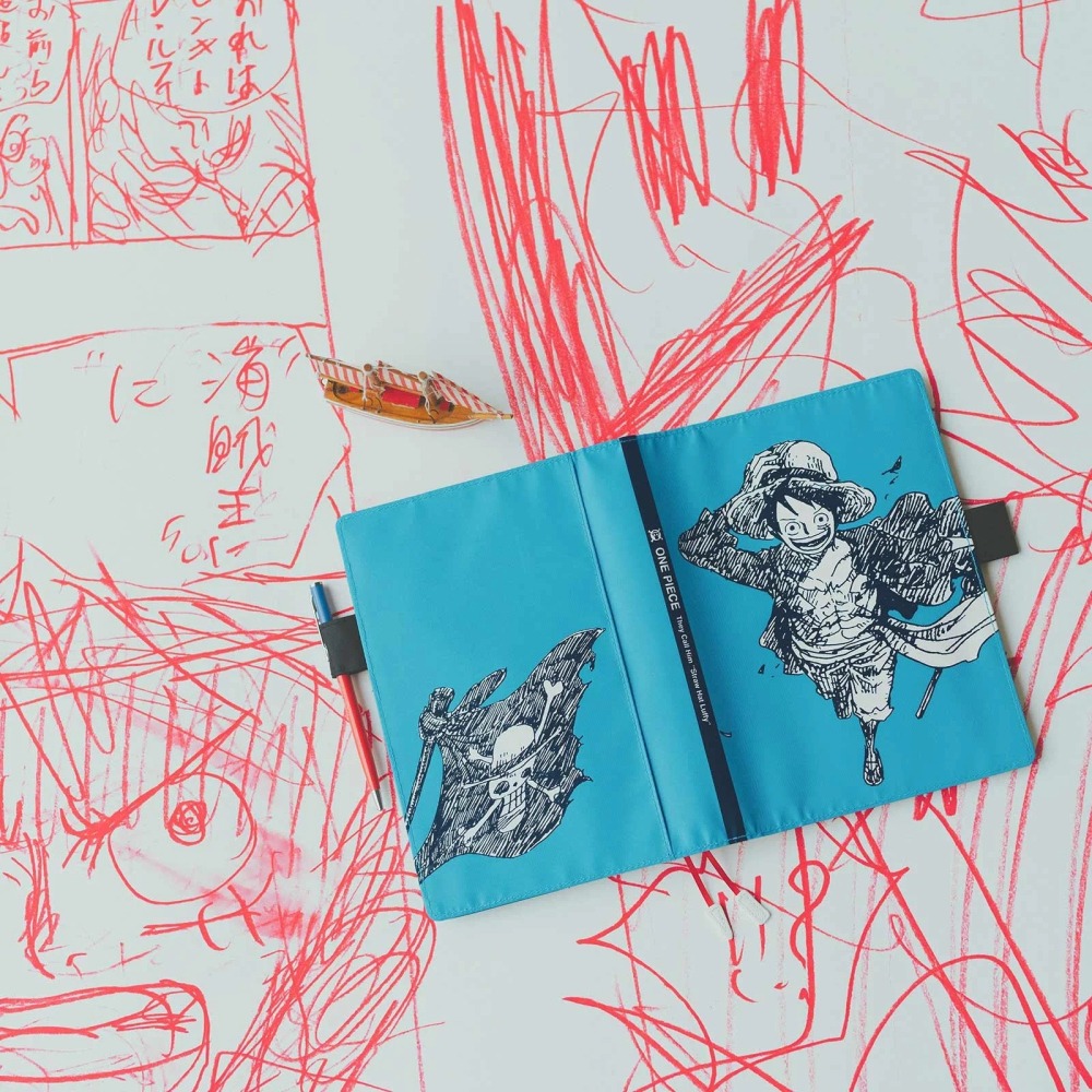 【現貨】HOBO日手帳外皮 A5大本 ONE PIECE 草帽魯夫 BLUE 海賊王 航海王 書皮書衣-細節圖5