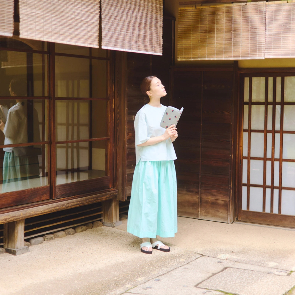 【預購】HOBO日Weeks收納包 light berry（green）皆川明 minä perhonen 週手帳拉鍊包-細節圖4